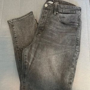 HIGH RISE BUTTON FLY STRAIGHT LEG JEANS